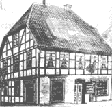 Die ursprüngliche Schule als Fachwerkhaus