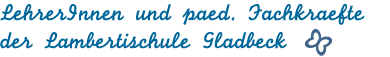 Lehrerinnen und Lehrer der Lambertischule Gladbeck